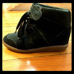 Isabel Marant Suede Wedge Sneakers